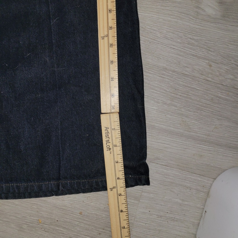 Banana Republic High Rise Dark Wash Denim Jeans 10 wide leg Y2K Streetwear comfy - Picture 8 of 9
